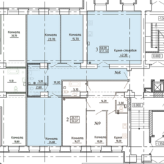 МЖК «Дворянское сословие», планировка 3-комнатной квартиры, 133.10 м²