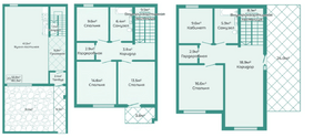 ЖК «Халькон», планировка 5-комнатной квартиры, 180.30 м²