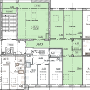 МЖК «Дворянское сословие», планировка 3-комнатной квартиры, 152.20 м²